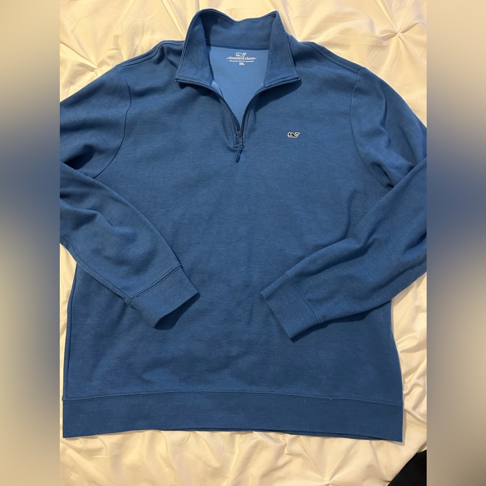 Vineyard Vines Men's Zip-Up Sweater in Blue